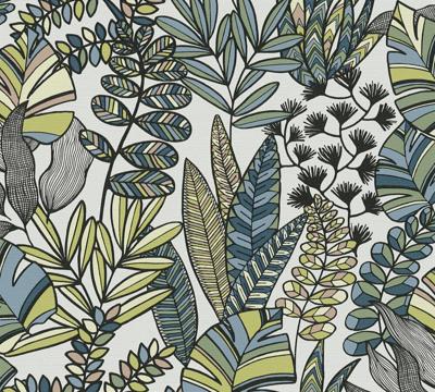 AS Creation Antigua - Wit - Planten Behang - 390951