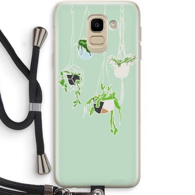Hang In There: Samsung Galaxy J6 (2018) Transparant Hoesje met koord