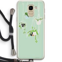 Hang In There: Samsung Galaxy J6 (2018) Transparant Hoesje met koord