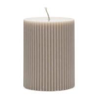 Riviera Maison Stompkaars Beige - Fine Rib Pillar - Paraffine