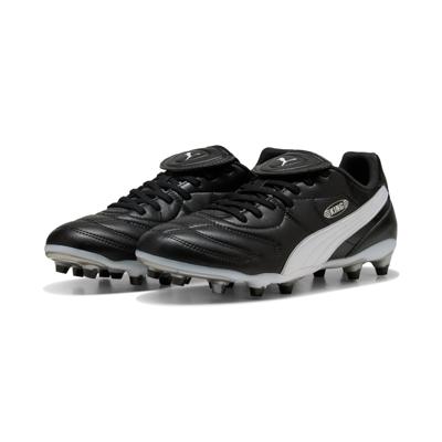 PUMA King Liga Gras / Kunstgras Voetbalschoenen (MG) Zwart Wit Zilver