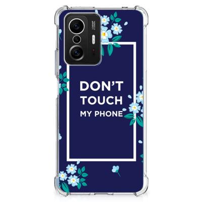 Xiaomi 11T | 11T Pro Anti Shock Case Flowers Blue DTMP