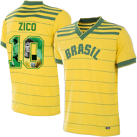 Brazilië Retro Voetbalshirt 1984 + Zico 10 (Photo Style)