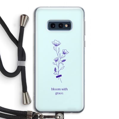 Bloom with grace: Samsung Galaxy S10e Transparant Hoesje met koord