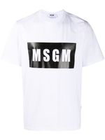 MSGM t-shirt à logo imprimé - Blanc - thumbnail