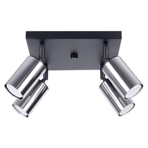 Plafondlamp WINX 4 zwart/chroom