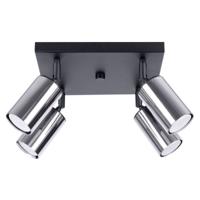 Plafondlamp WINX 4 zwart/chroom