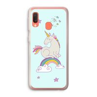 Regenboog eenhoorn: Samsung Galaxy A20e Transparant Hoesje