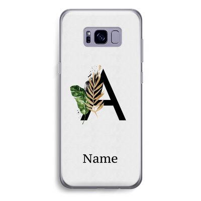 Charcoal Flora: Samsung Galaxy S8 Plus Transparant Hoesje