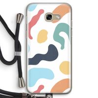 Memphis Shapes Blue: Samsung Galaxy A5 (2017) Transparant Hoesje met koord