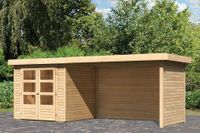 Woodfeeling | Tuinhuis Askola 2 met Overkapping 2,8, Zij- en Achterwand | Onbehandeld - thumbnail