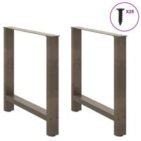 Salontafelpoten 2 st 70x(72-73) cm staal naturel