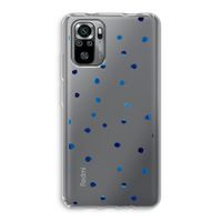 Blauwe stippen: Xiaomi Redmi Note 10S Transparant Hoesje