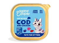 Edgard & Cooper kabeljauw en kip paté kitten natvoer kuipjes 16 x 85gr