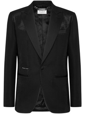 Philipp Plein blazer à simple boutonnage - Noir