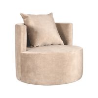 LABEL51 Fauteuil Evy - Zand - Velours - 90 cm - thumbnail