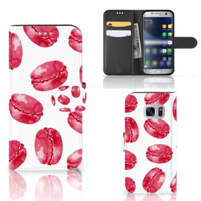 Samsung Galaxy S7 | Book Cover | Pink Macarons