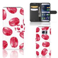 Samsung Galaxy S7 | Book Cover | Pink Macarons