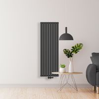 Sanigoods Winnipeg verticale radiator 60x180cm 2164W zwart mat