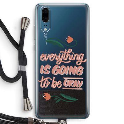 Optimistic flower girl: Huawei P20 Transparant Hoesje met koord