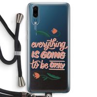 Optimistic flower girl: Huawei P20 Transparant Hoesje met koord