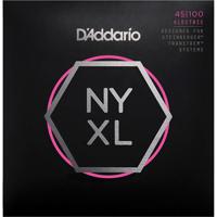 D'Addario NYXLS45100 Nickel Wound Regular Light 45-100 Double Ball End snaren voor headless basgitaar - thumbnail