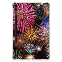 Samsung Galaxy Tab S9 Plus Leuke Siliconen Hoes Vuurwerk