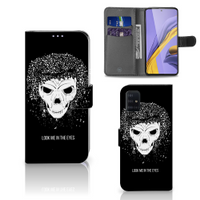 Telefoonhoesje met Naam Samsung Galaxy A51 Skull Hair - thumbnail