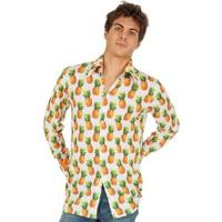 Foute Hawaii blouse ananas verkleed shirt voor heren - thumbnail