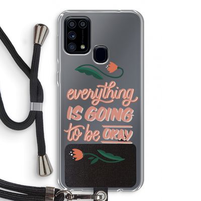 Optimistic flower girl: Samsung Galaxy M31 Transparant Hoesje met koord