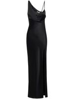 Nicholas Duna one-shoulder satin dress - Noir - thumbnail