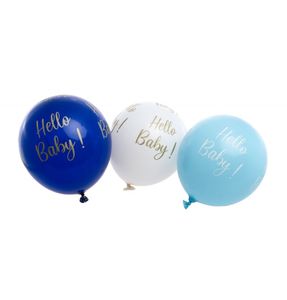 Hello Baby Geboorte Ballonnen Set Blauw  (6st)