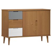 The Living Store MOLDE Dressoir - 113 x 40 x 80 cm - Massief grenenhout met uv-vernis - thumbnail