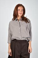Academia blouse Gioia-34 76D14-820 brown checked