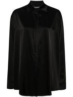 David Koma chemise en satin - Noir - thumbnail