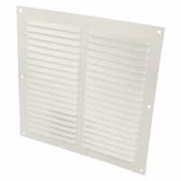 AMIG Ventilatierooster/muurrooster - 200 x 200mm - aluminium - wit - schoepenrooster   -