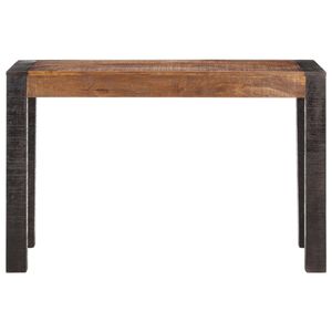 The Living Store Industriële Houten Eettafel - 120 x 60 x 76 cm - Massief Mangohout