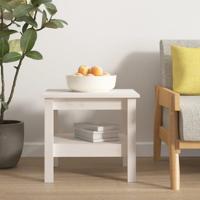 Salontafel 45x45x40 cm massief grenenhout wit