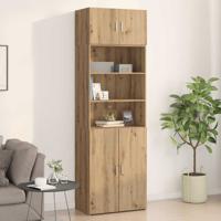 Wandkast artisanaal eikenkleurig 70 x 42.5 x 40 cm Bewerkt hout