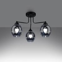 Symmetrische zwarte Kroonluchter FILLAN 3