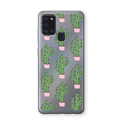 Cactus Lover: Samsung Galaxy A21s Transparant Hoesje