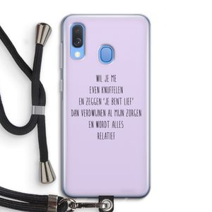 Relatief: Samsung Galaxy A40 Transparant Hoesje met koord