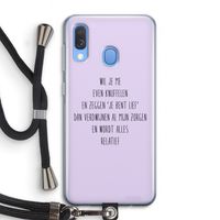 Relatief: Samsung Galaxy A40 Transparant Hoesje met koord