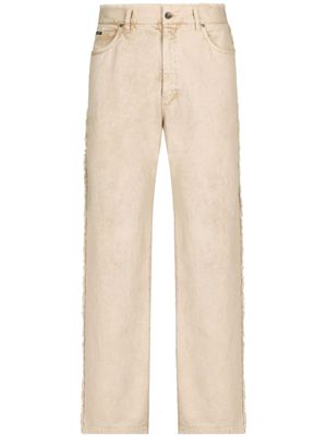 Dolce & Gabbana jean ample à bords francs - Tons neutres