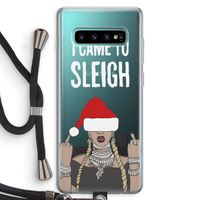 Came To Sleigh: Samsung Galaxy S10 Plus Transparant Hoesje met koord