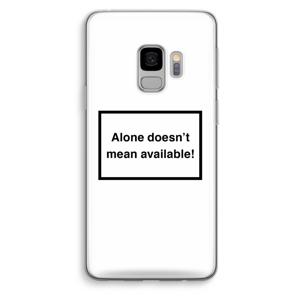 Alone: Samsung Galaxy S9 Transparant Hoesje