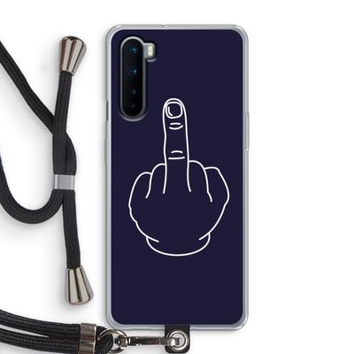 F**k U: OnePlus Nord Transparant Hoesje met koord