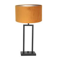 Steinhauer Zwart met gouden schemerlamp Stanger 8214ZW