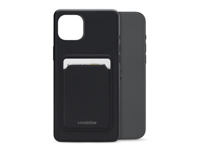 Mobilize Mobilize Rubber Gelly Card Case Apple iPhone 15 Plus Matt Black