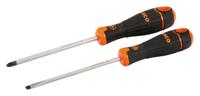 Bahco Schroevendraaierset BahcoFit | rubber greep | gleuf | Phillips - 2-delig - B219.012